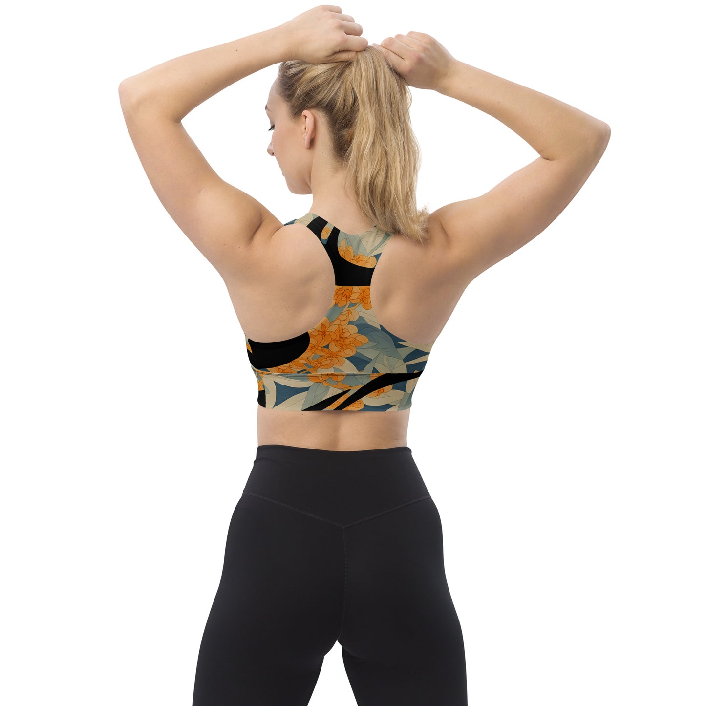 Ukiyo Paint Stroke Longline sports bra