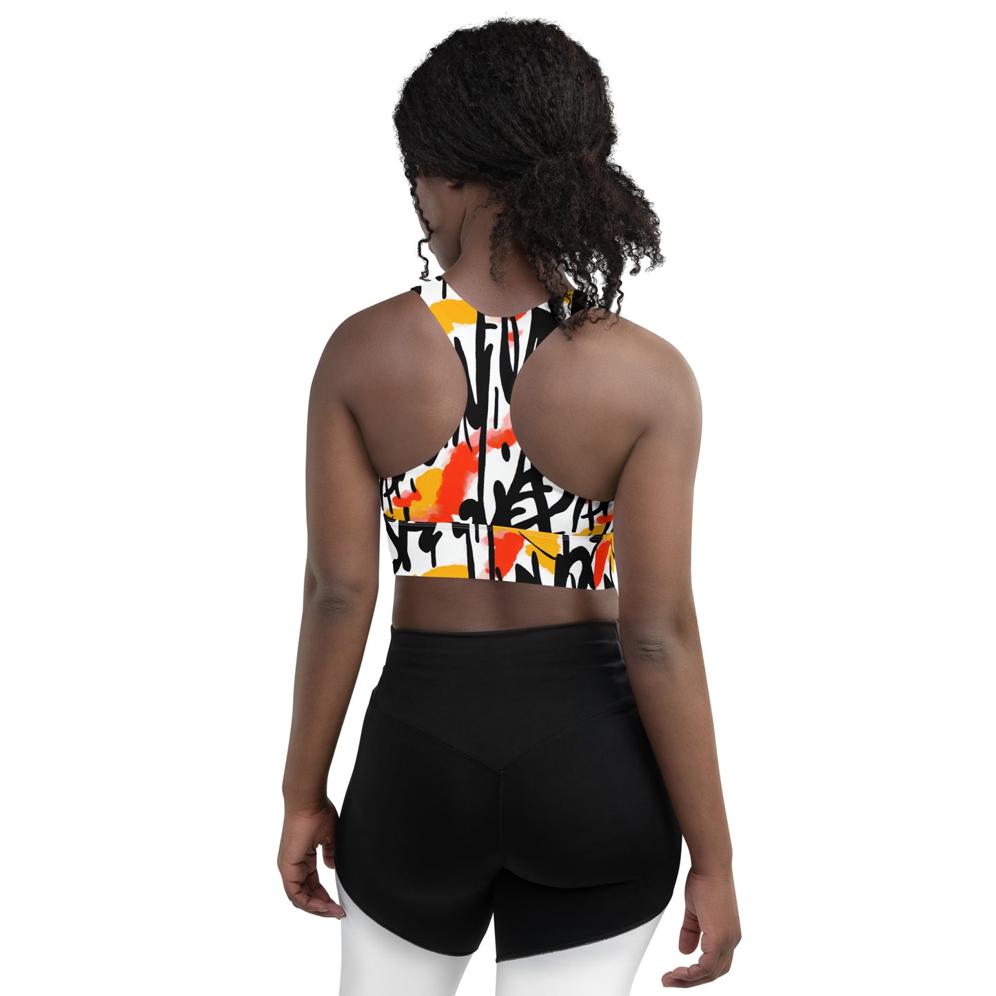 Graffiti Longline sports bra
