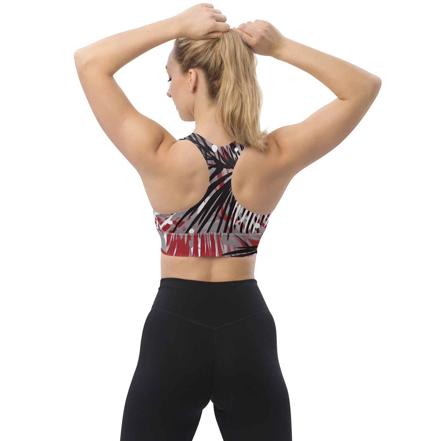 Snow Palm Longline sports bra