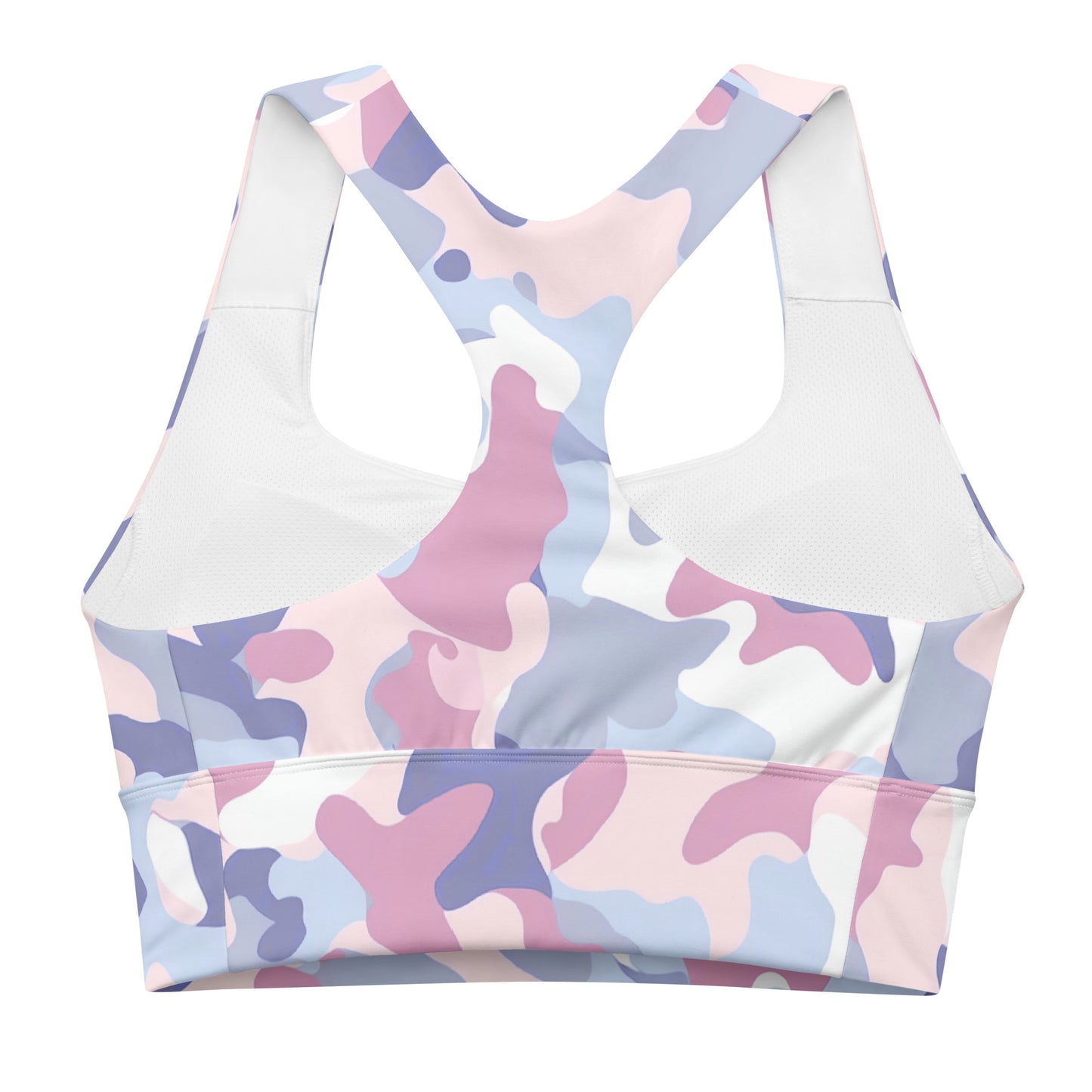 Summer Pastels Camo Longline Sports Bra