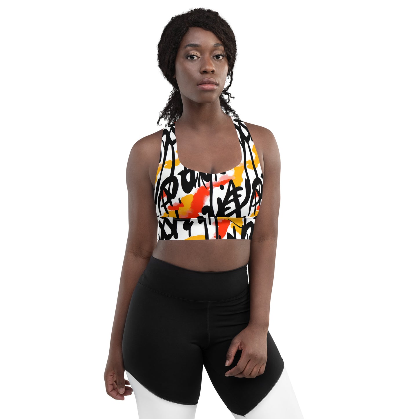 Graffiti Longline sports bra