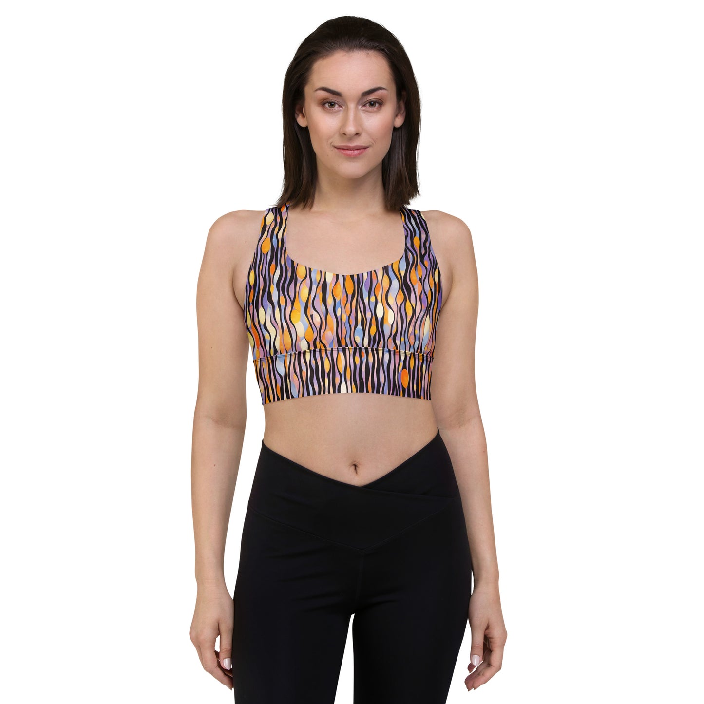Opalescent Longline sports bra