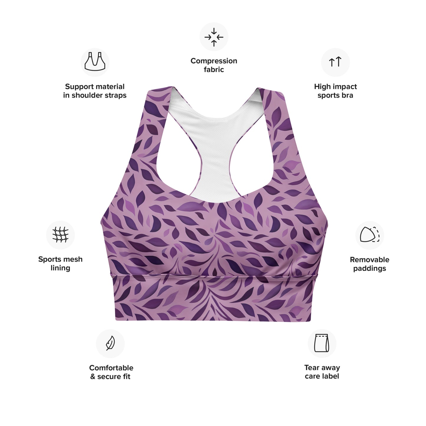 Grapevine Serenity Longline Sports Bra