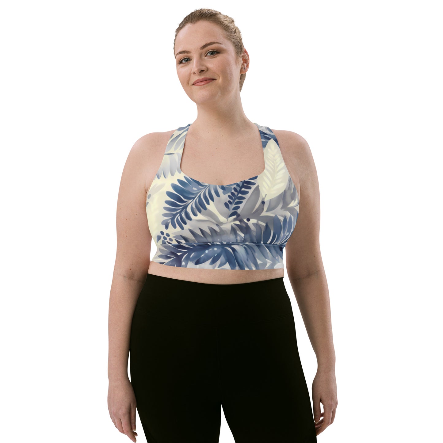 Watercolor Palmilla Longline sports bra