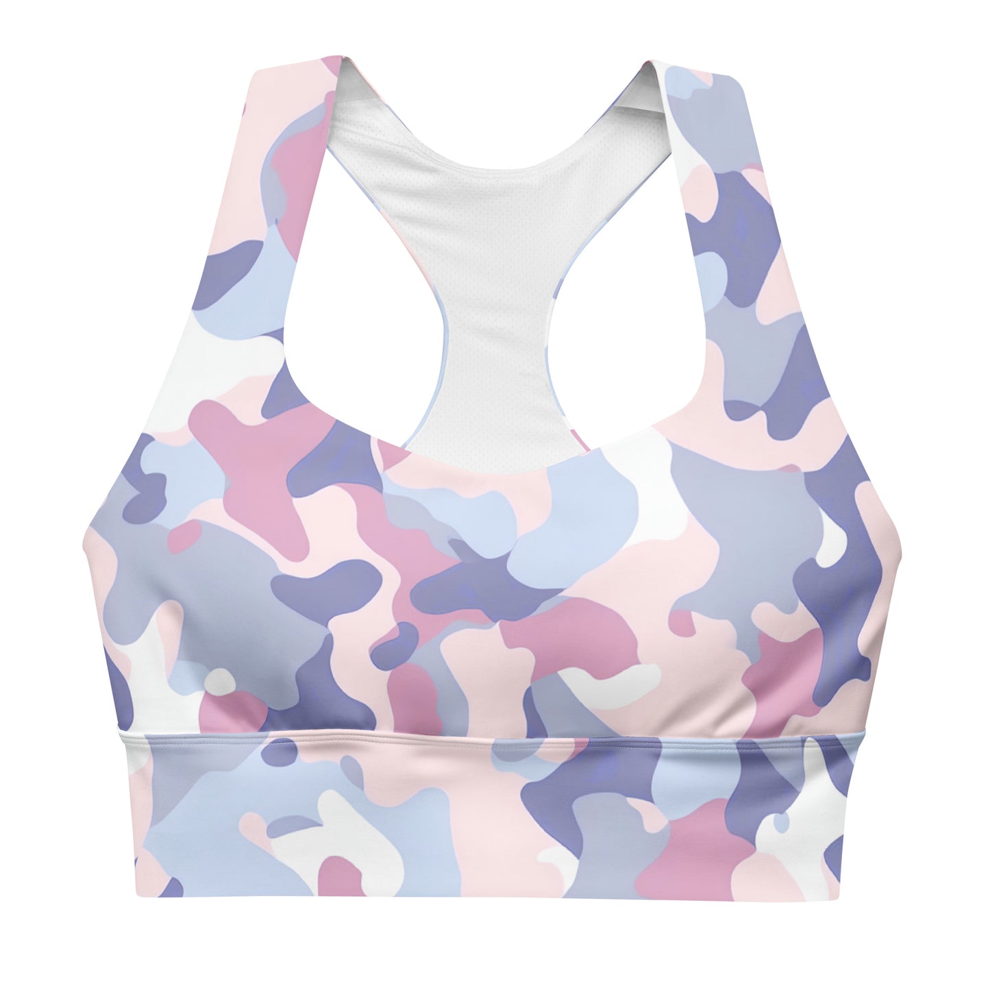 Summer Pastels Camo Longline Sports Bra