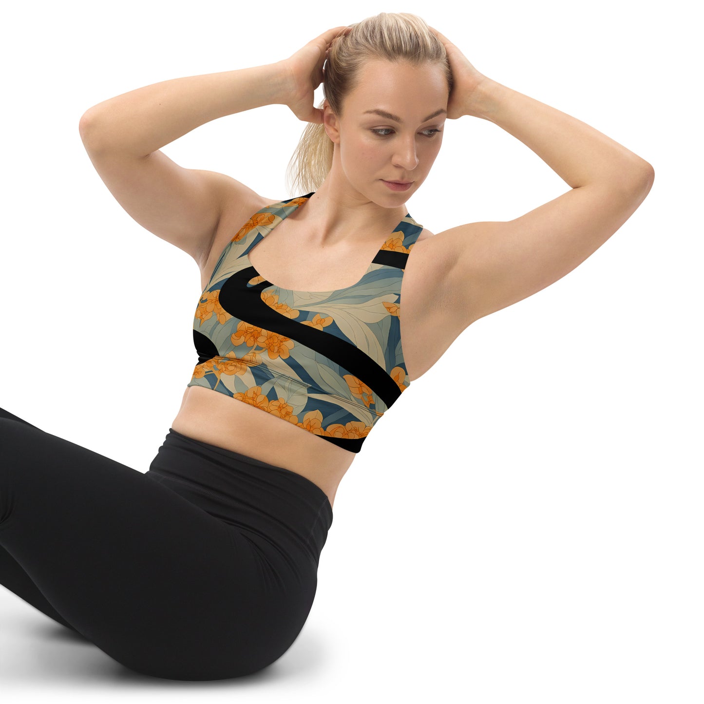 Ukiyo Paint Stroke Longline sports bra