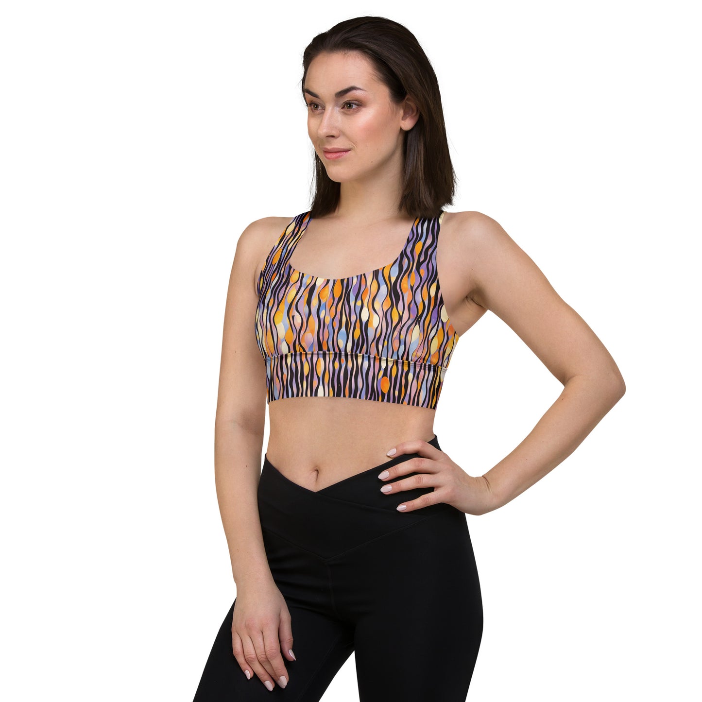 Opalescent Longline sports bra