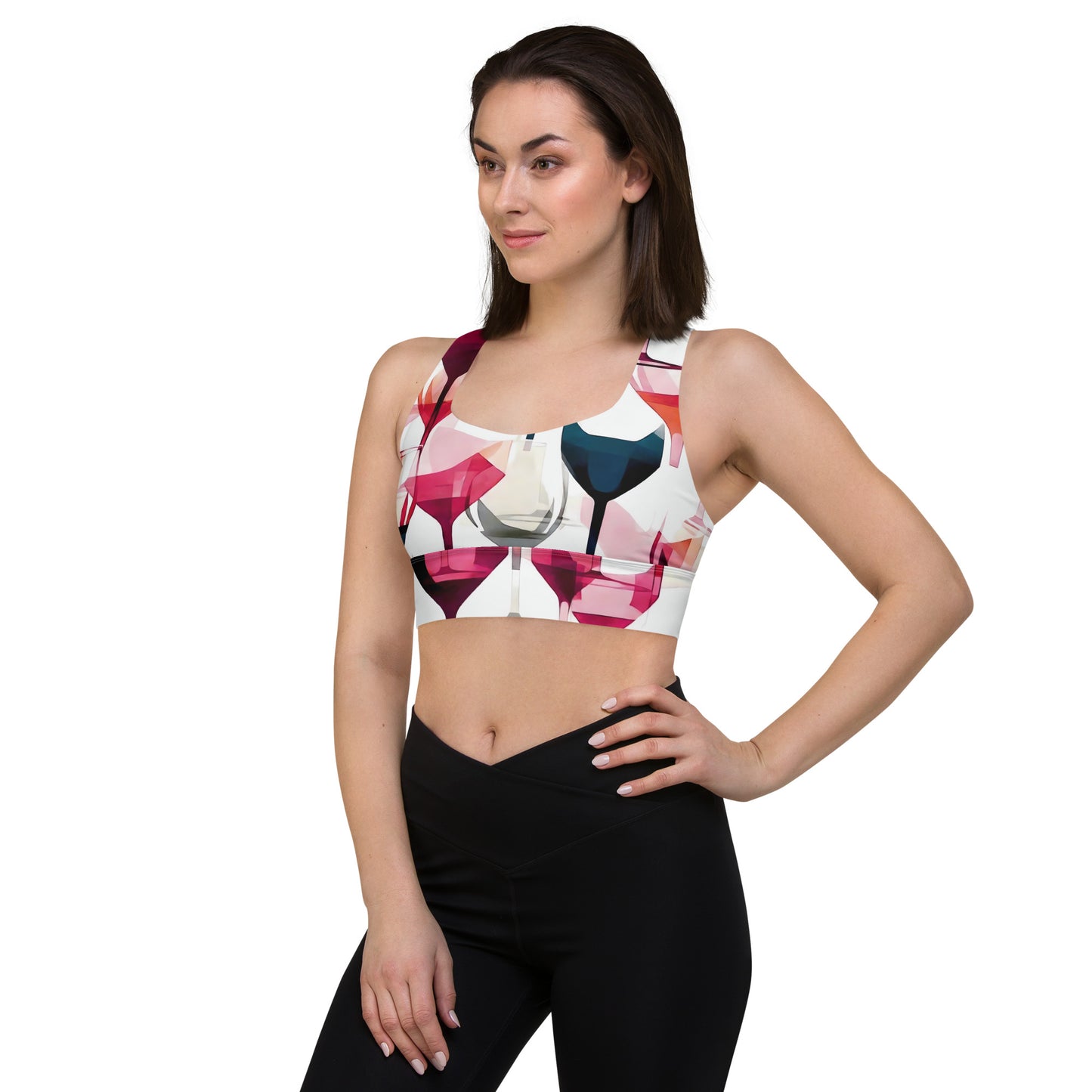 Wine o'Clock Longline Sports Bra