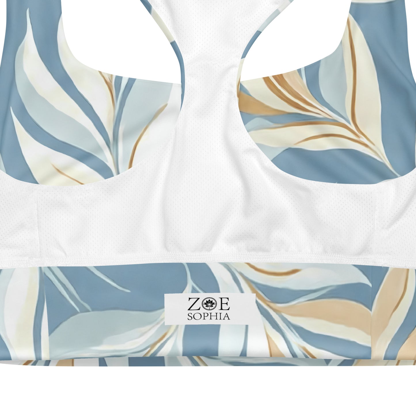 Tranquil Foliage Longline Sports Bra