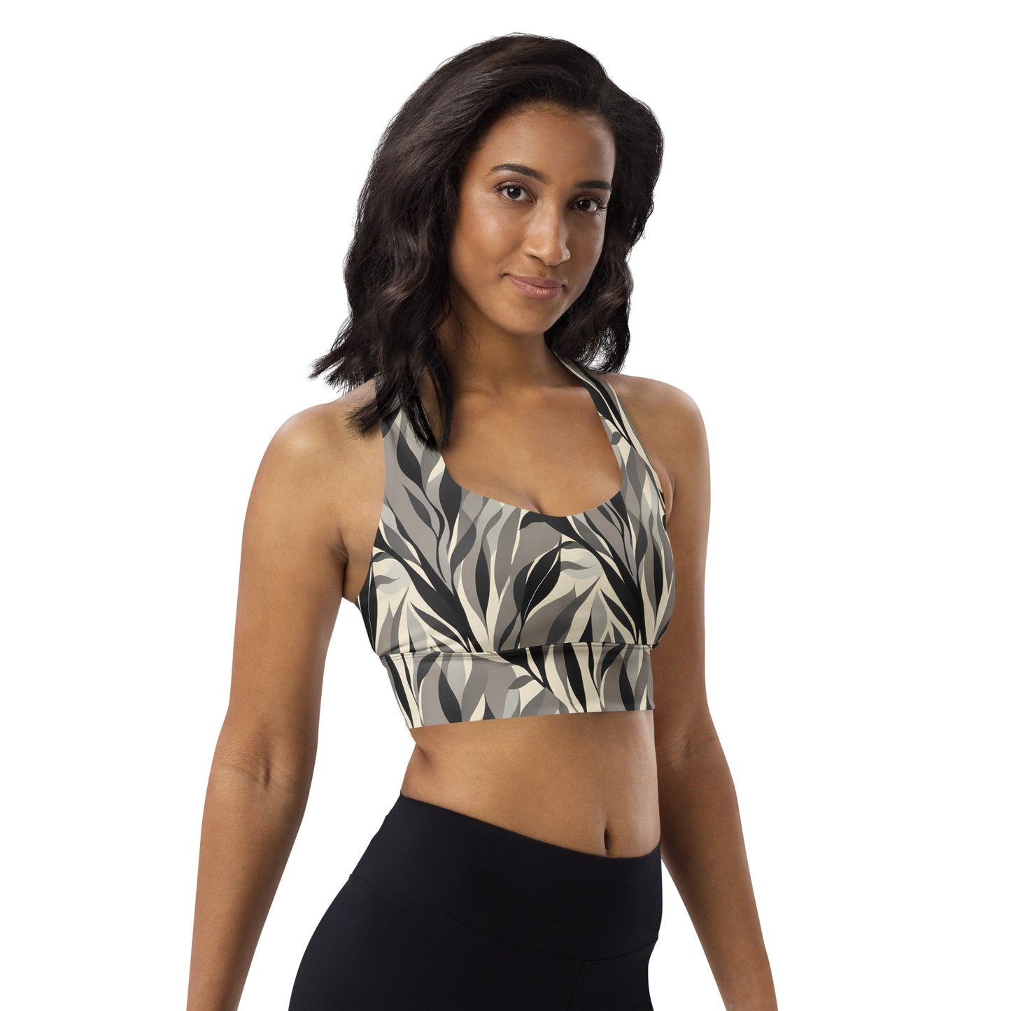 Profile of Nature Longline sports bra