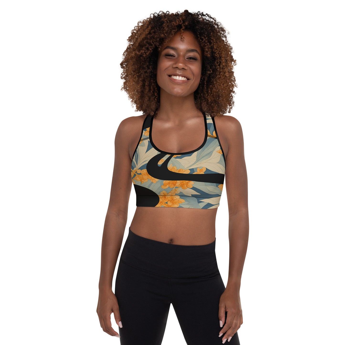 Ukiyo Paint Stroke Padded Sports Bra