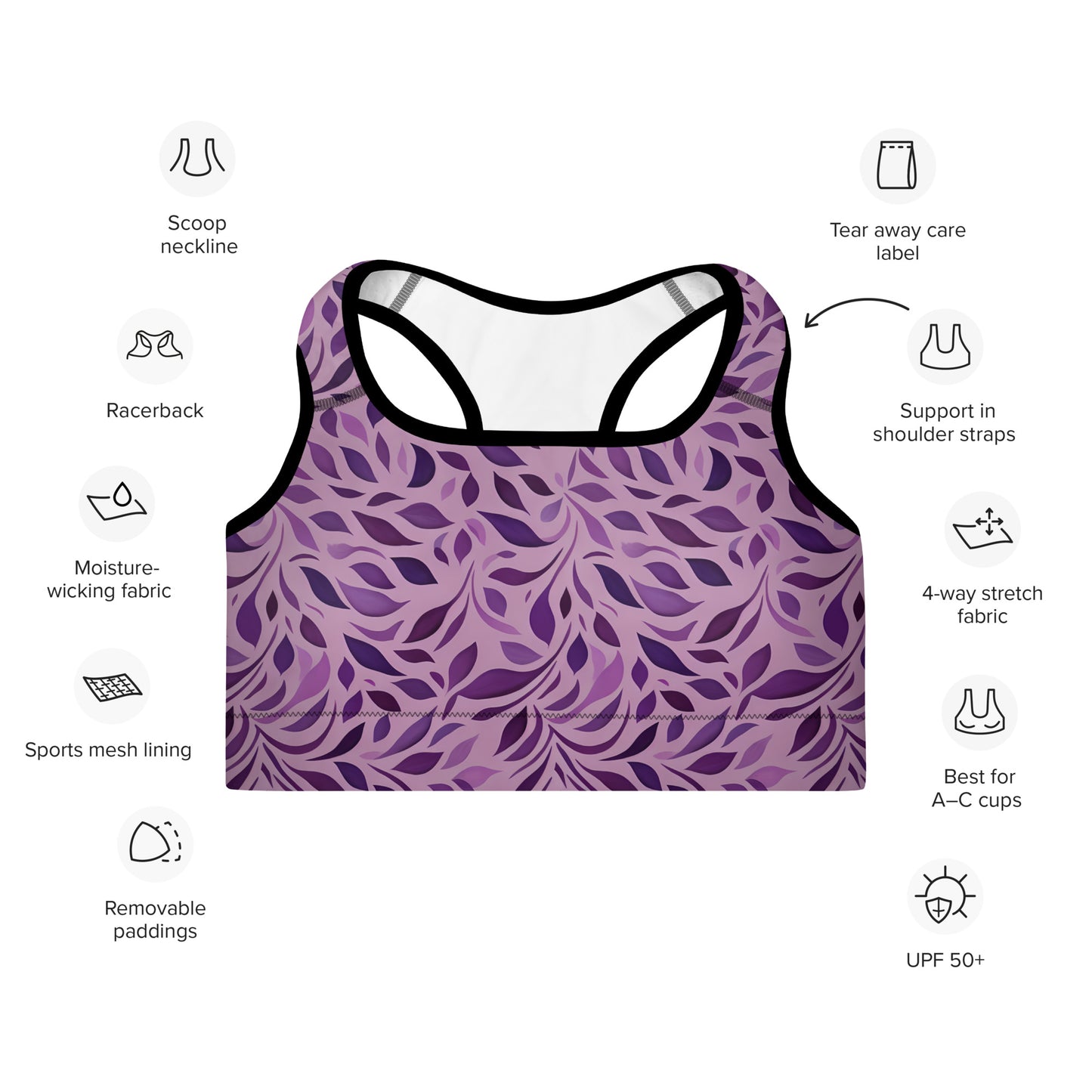 Grapevine Serenity Padded Sports Bra