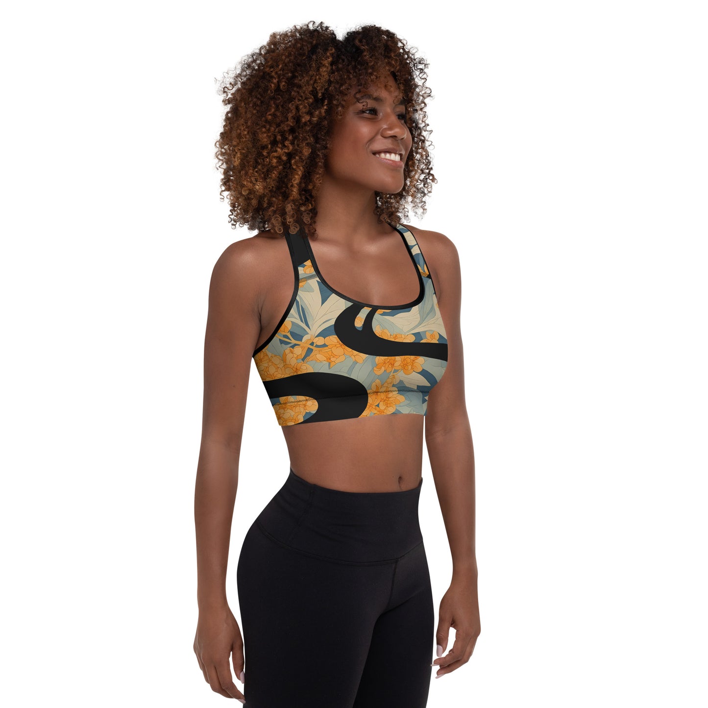 Ukiyo Paint Stroke Padded Sports Bra