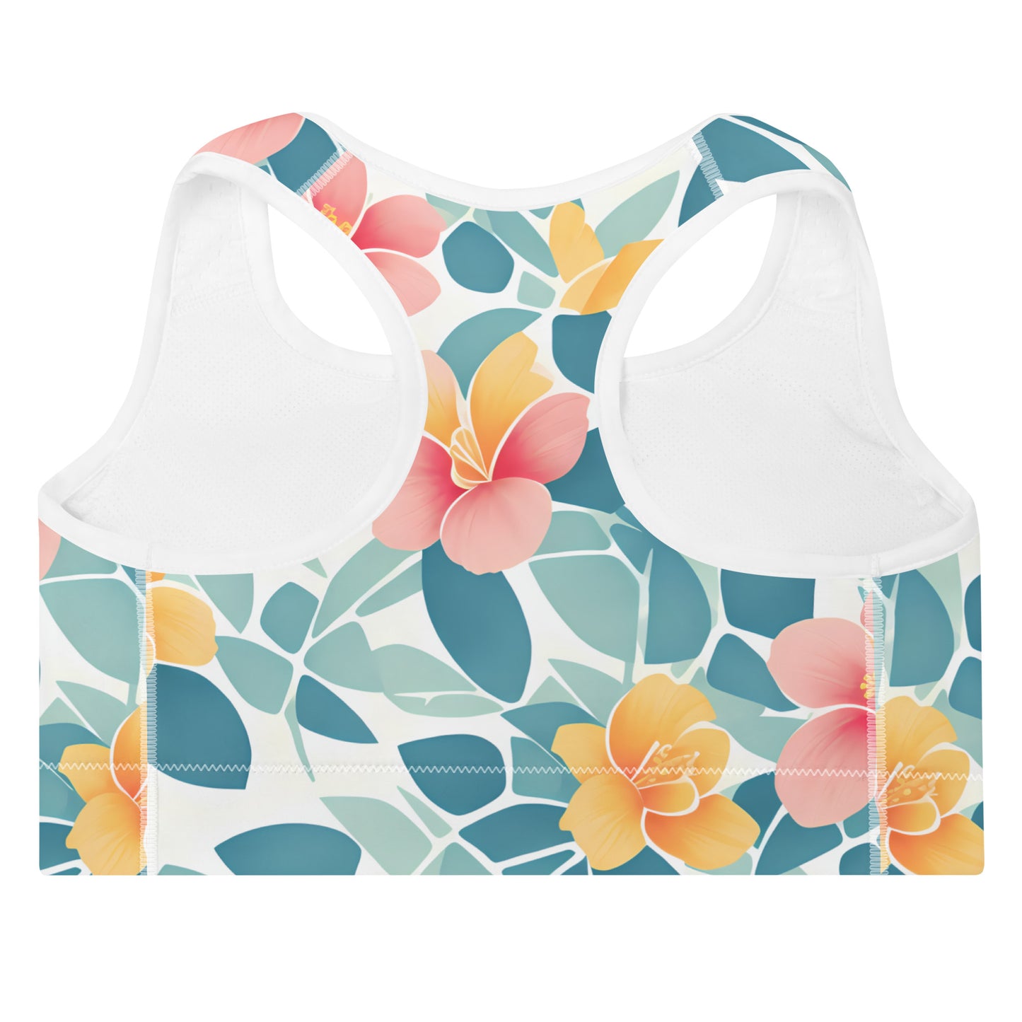 Tropical Clarity Padded Sports Bra