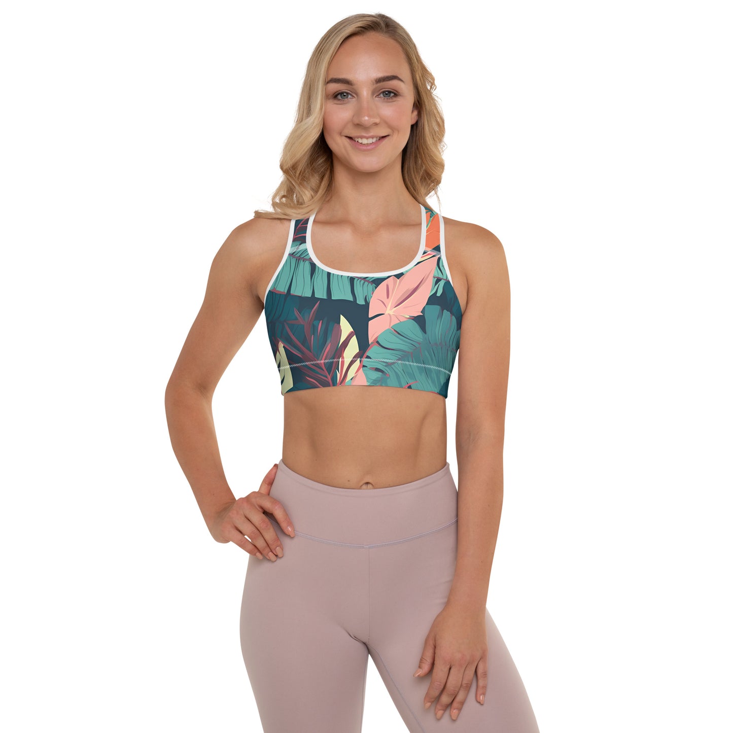 Jungle Curiosity Padded Sports Bra