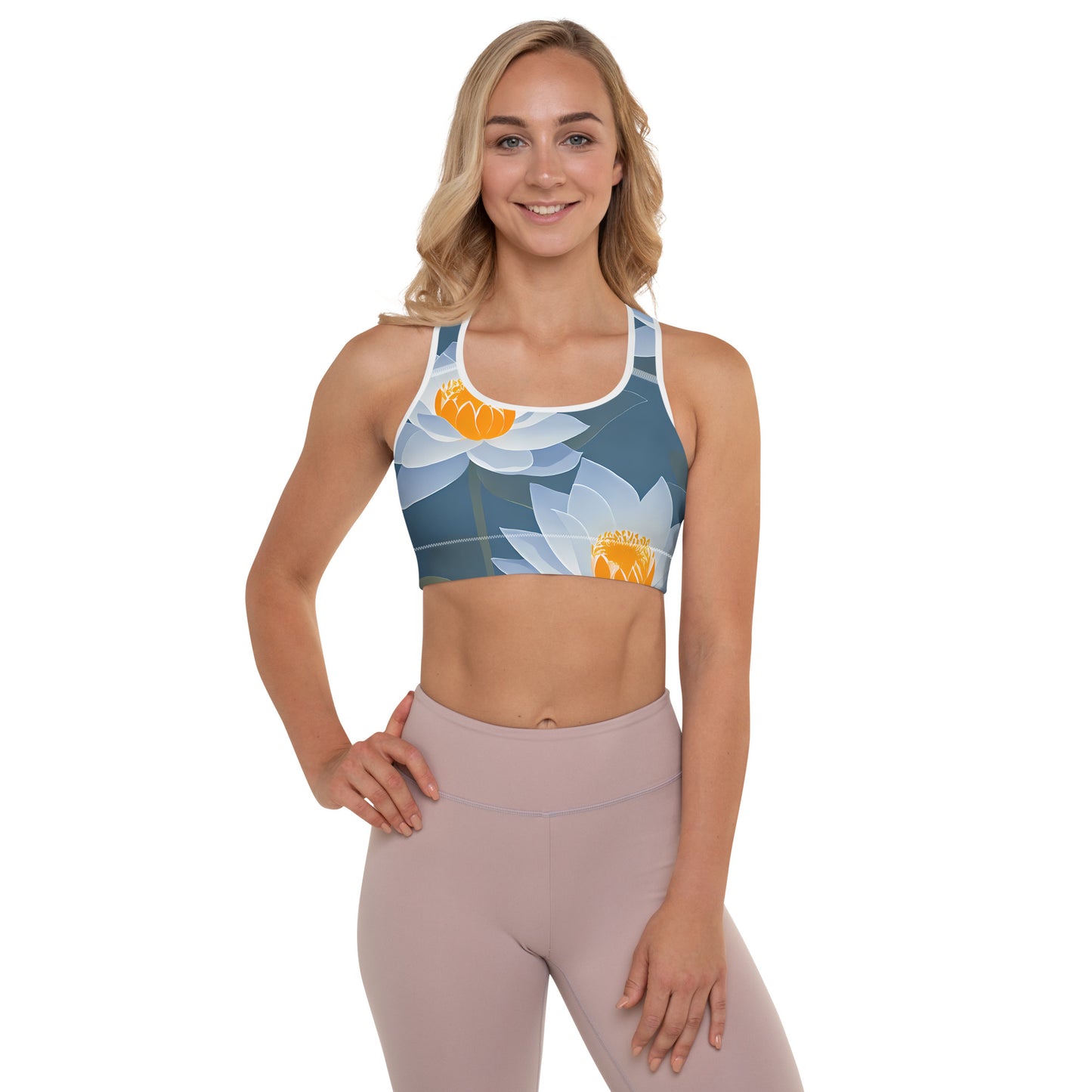 Water Lotus Padded Sports Bra