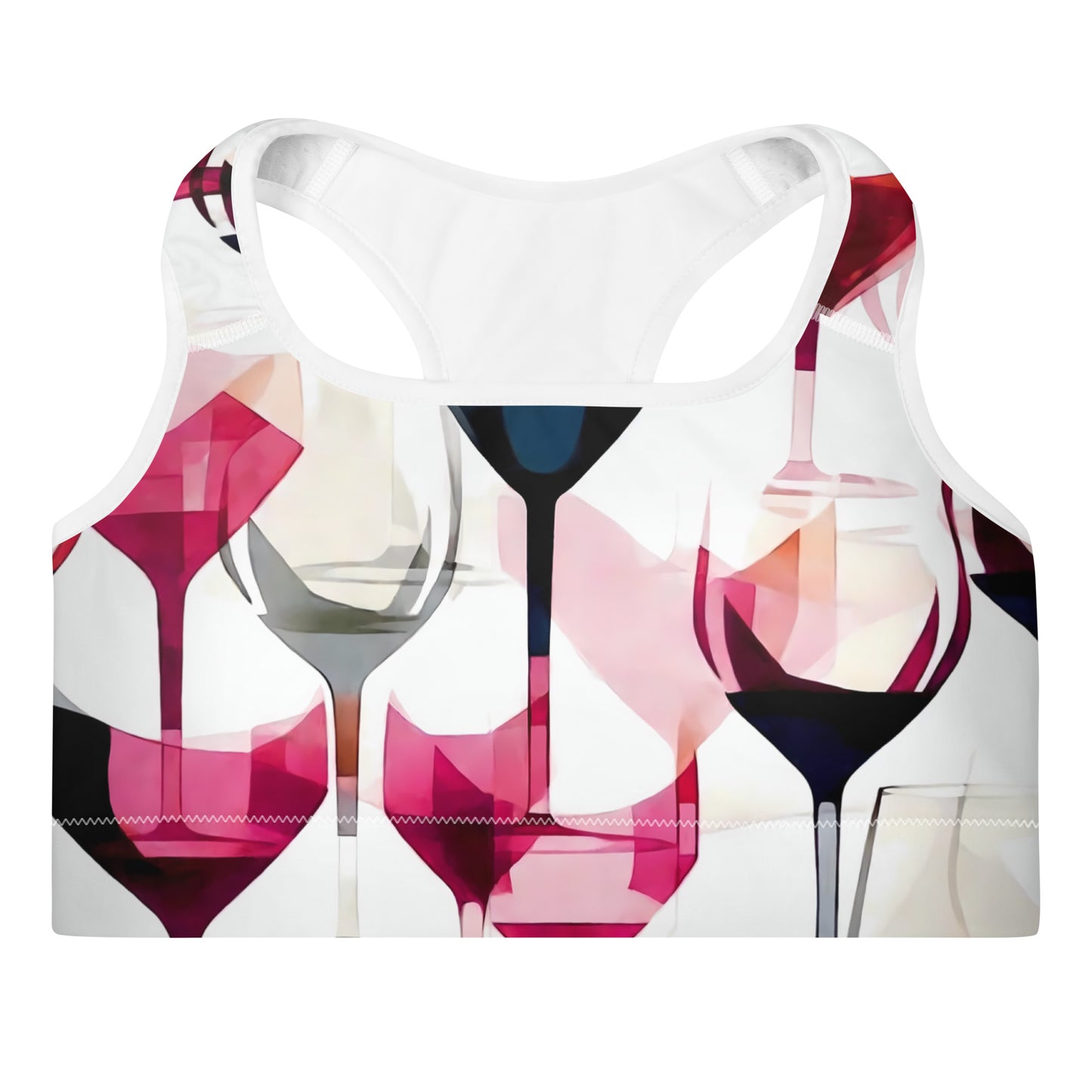 Wine o'Clock Padded Sports Bra