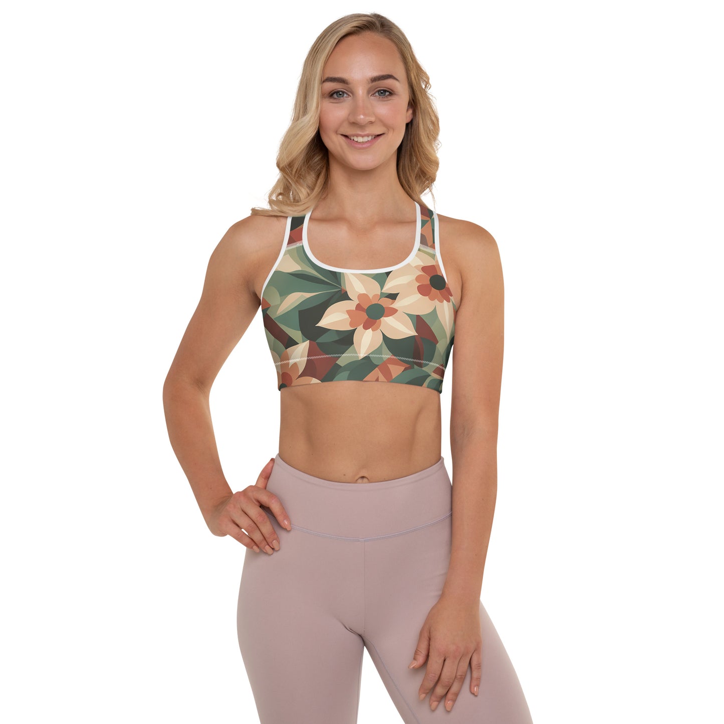 Jungle Ginger Padded Sports Bra