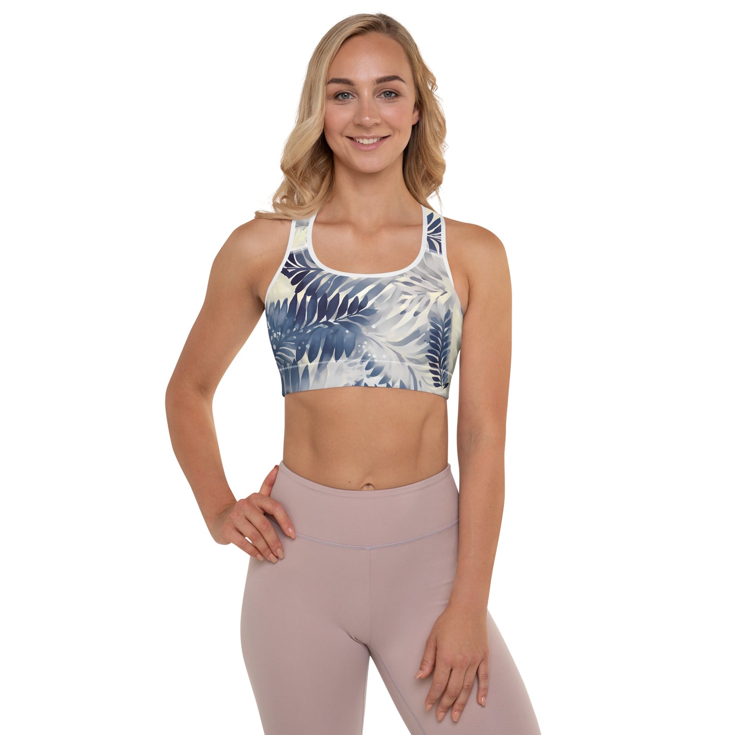 Watercolor Palmilla Padded Sports Bra