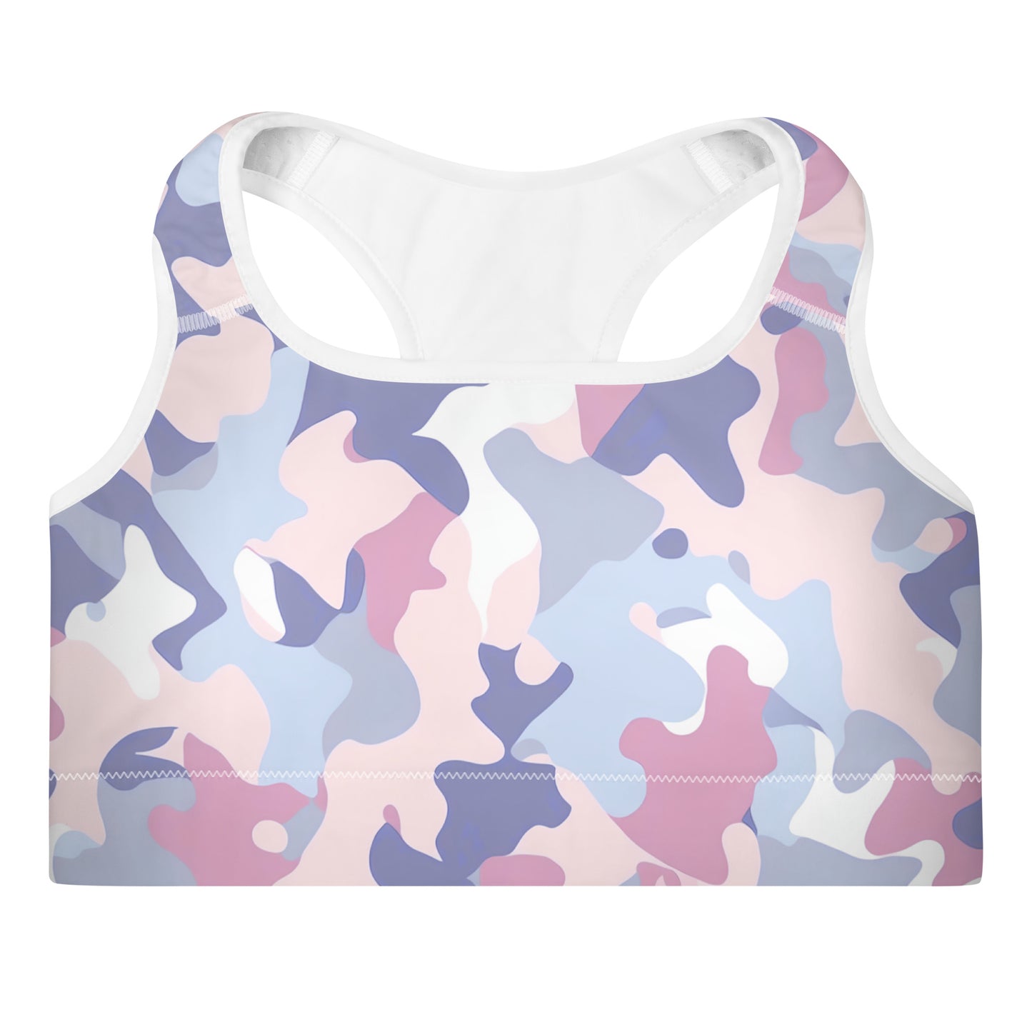 Summer Pastels Camo Padded Sports Bra