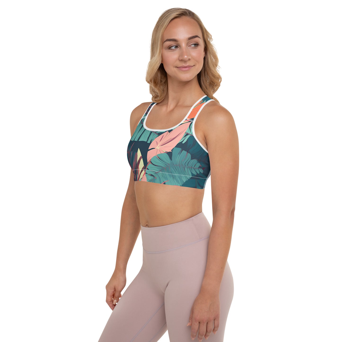 Jungle Curiosity Padded Sports Bra