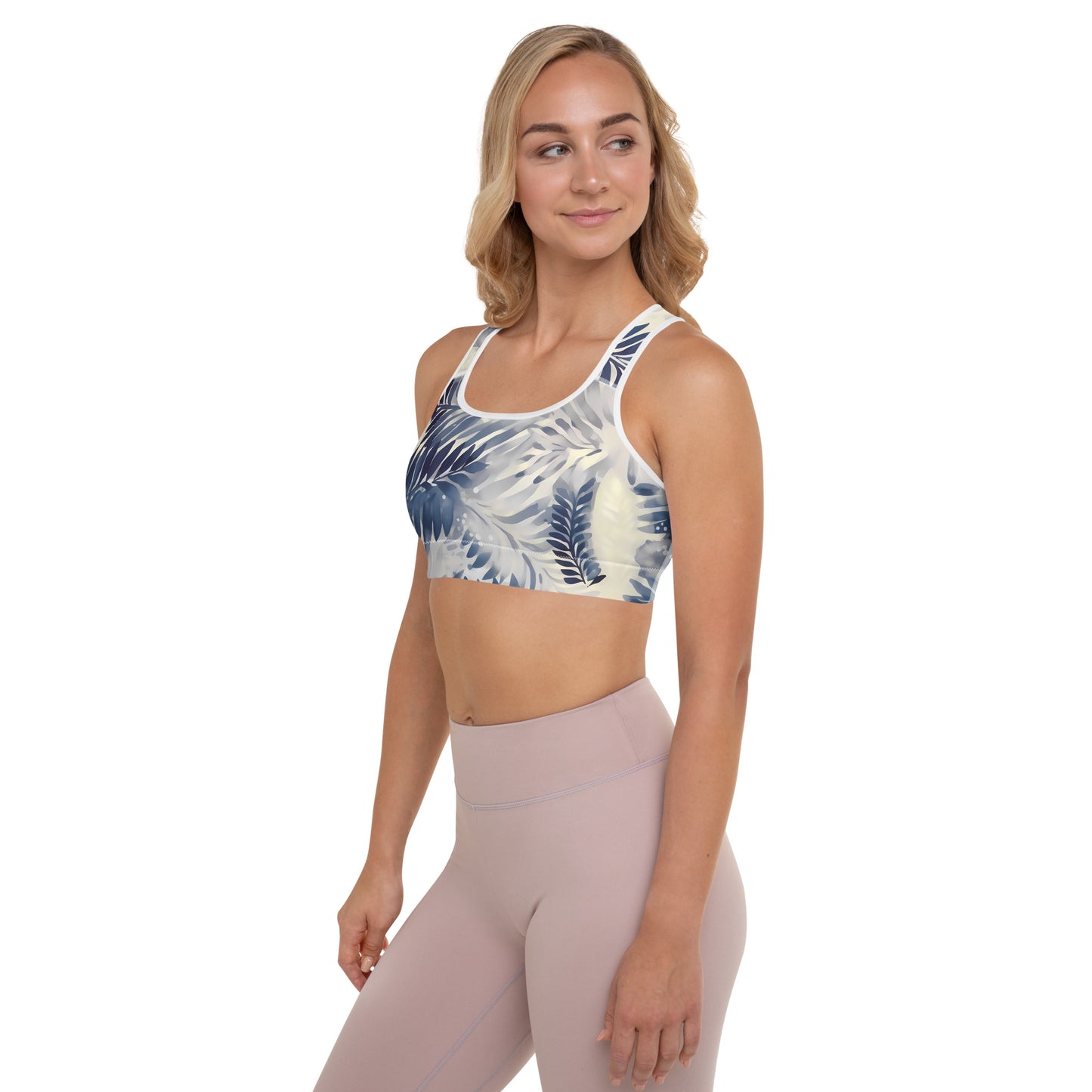 Watercolor Palmilla Padded Sports Bra