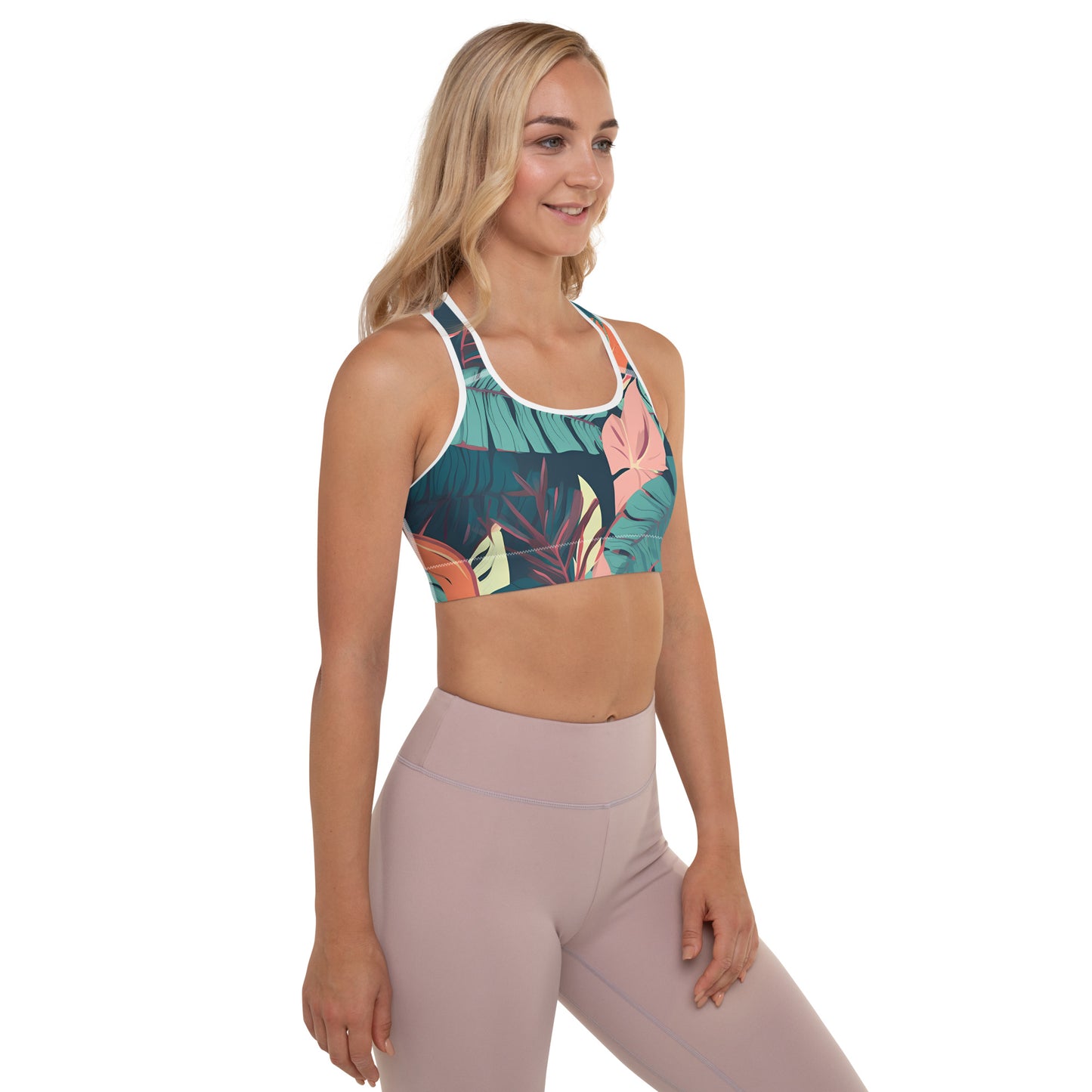 Jungle Curiosity Padded Sports Bra