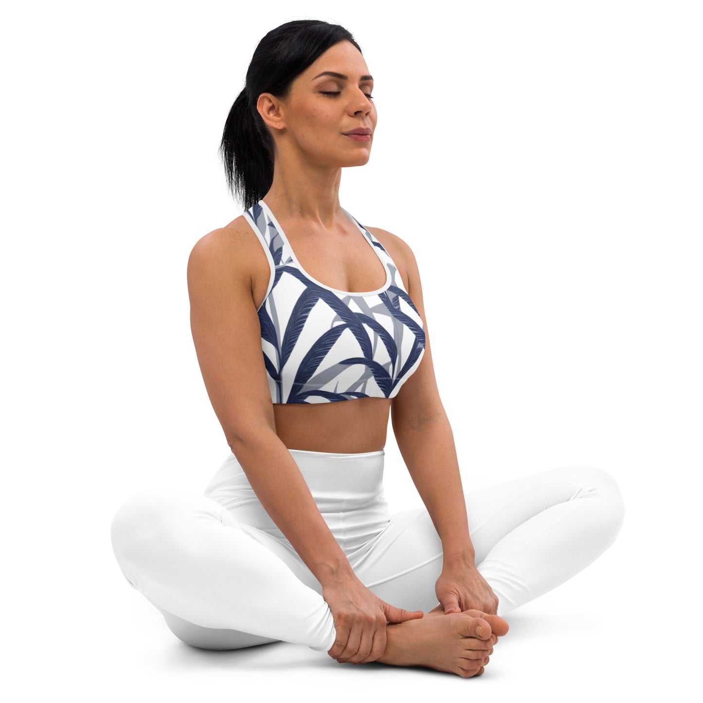Blue Spring Padded Sports Bra