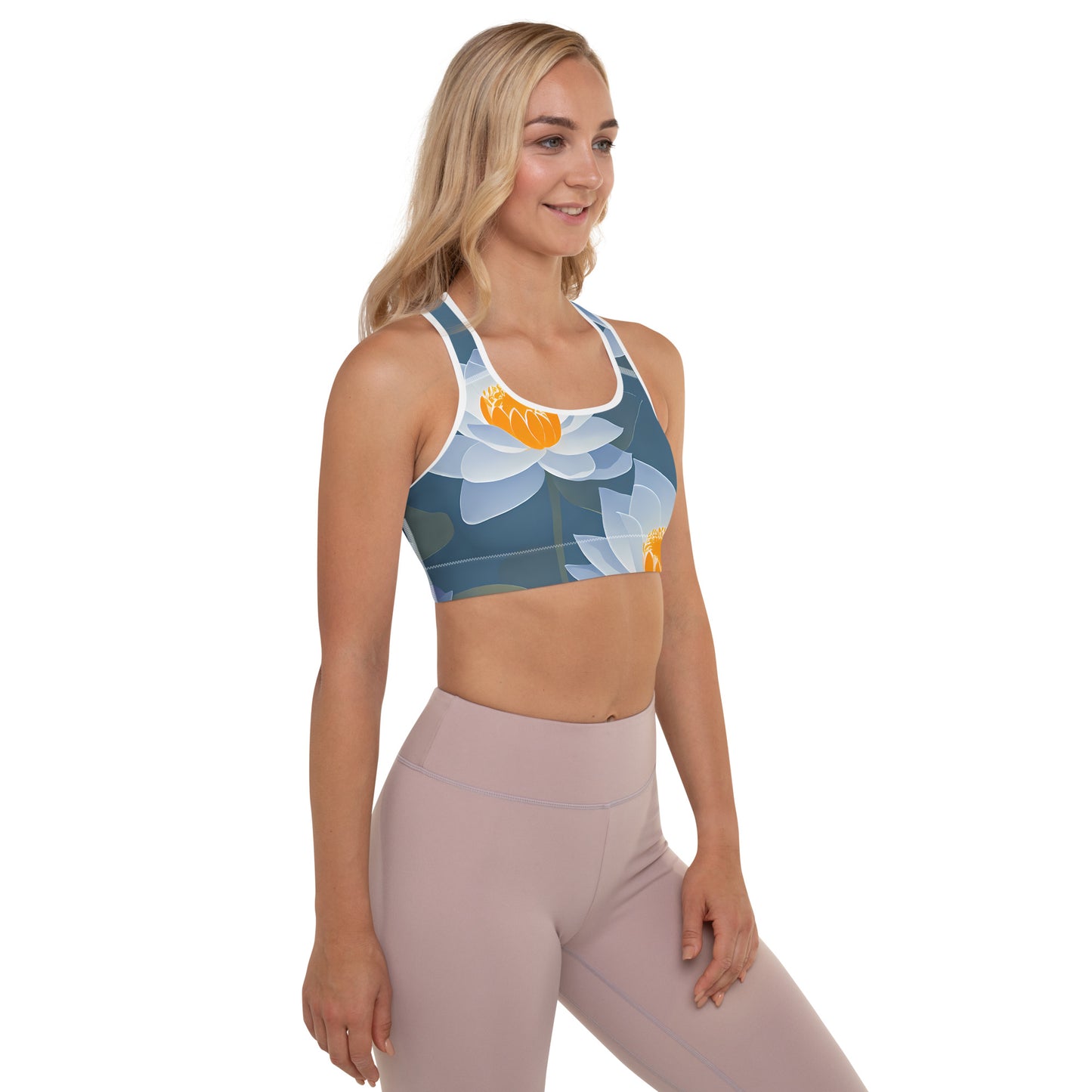 Water Lotus Padded Sports Bra