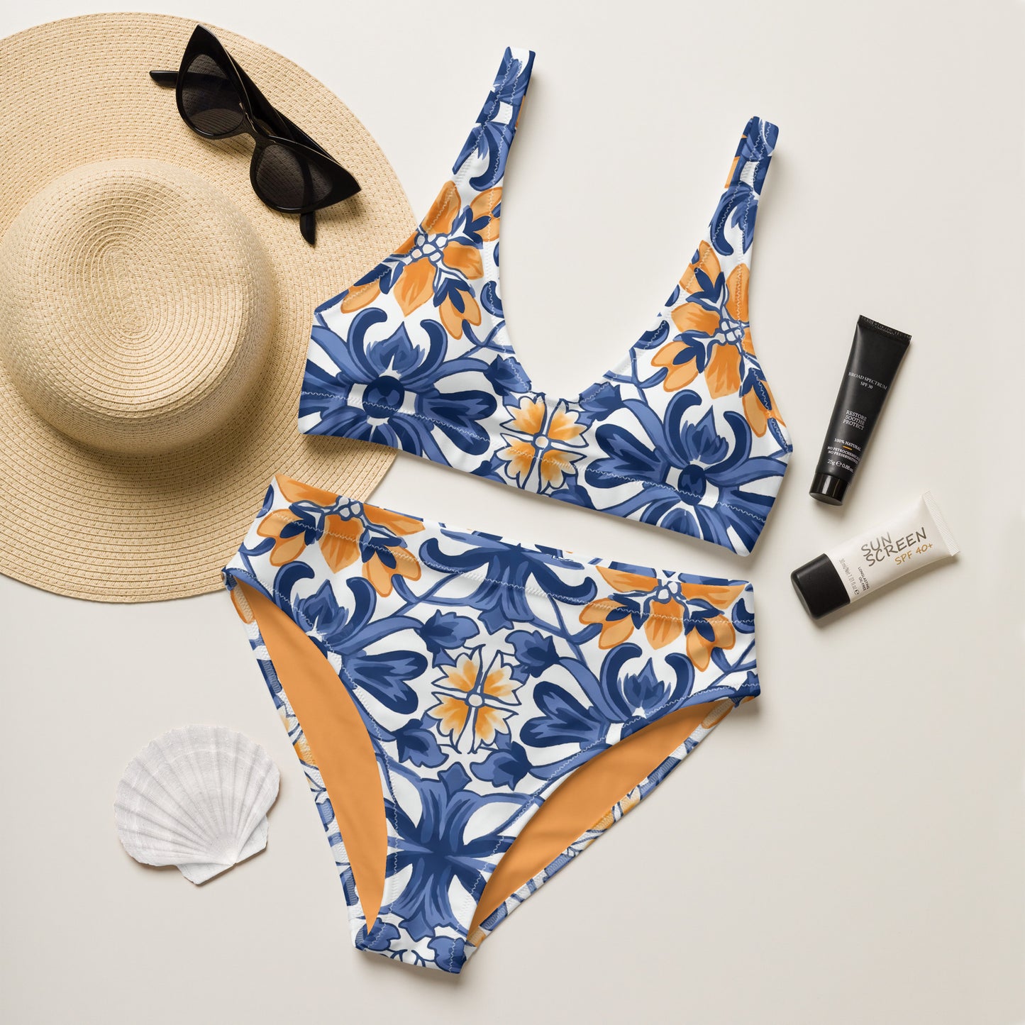 Azulejo Premium Recycled High-Waisted Bikini