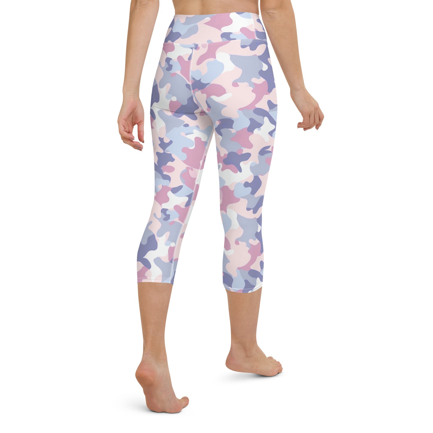 Summer Pastels Camo Yoga Capri Leggings