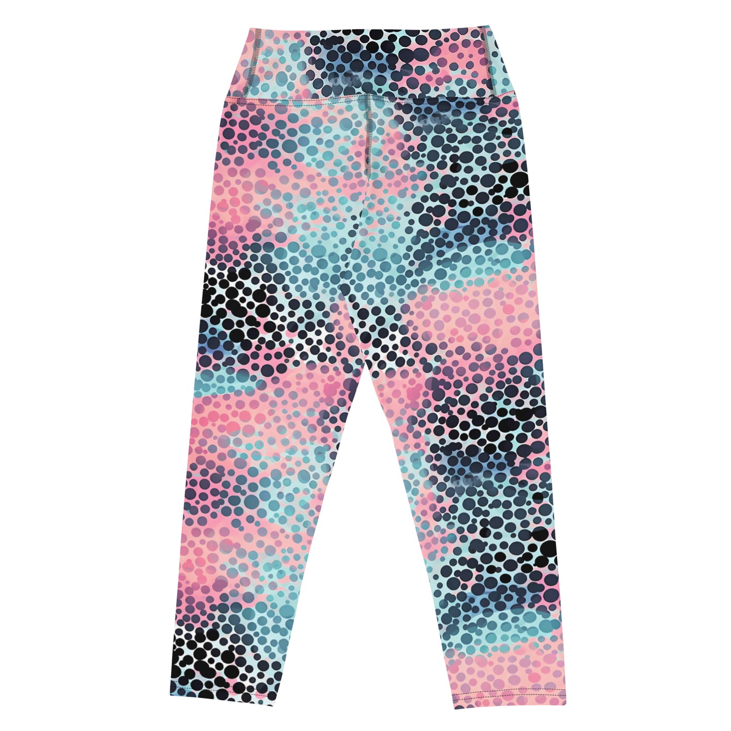 Cotton Candy Polka Dot Yoga Capri Leggings