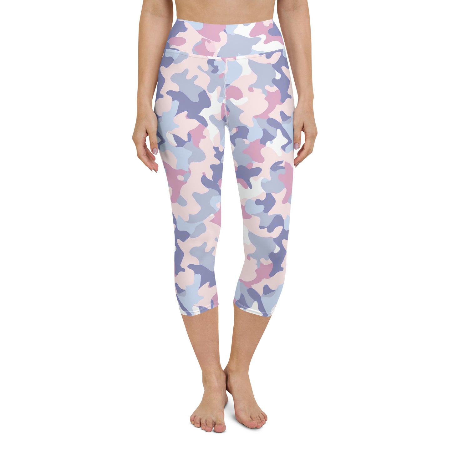 Summer Pastels Camo Yoga Capri Leggings