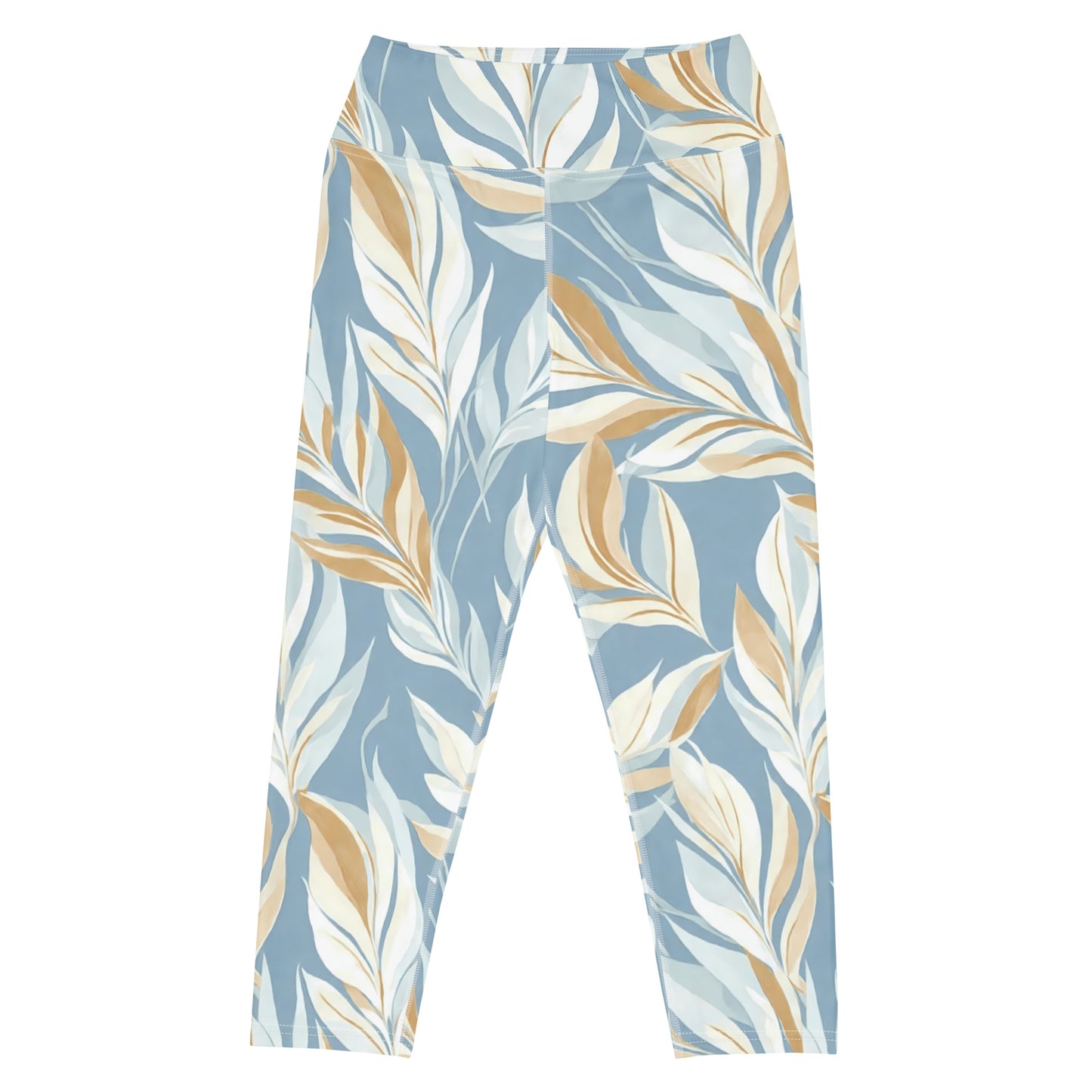 Tranquil Foliage Yoga Capri Leggings