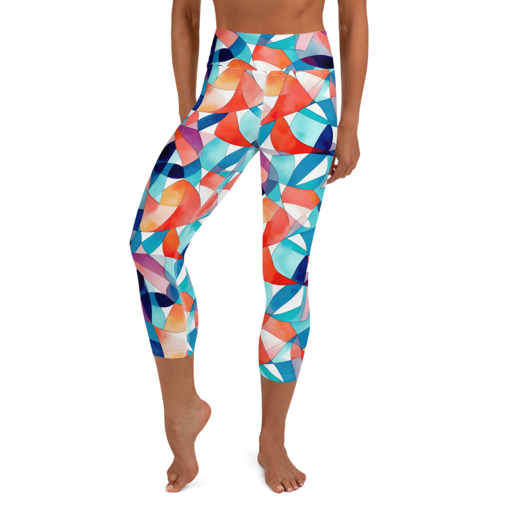 Prismatic Symphony Yoga Capri Leggings