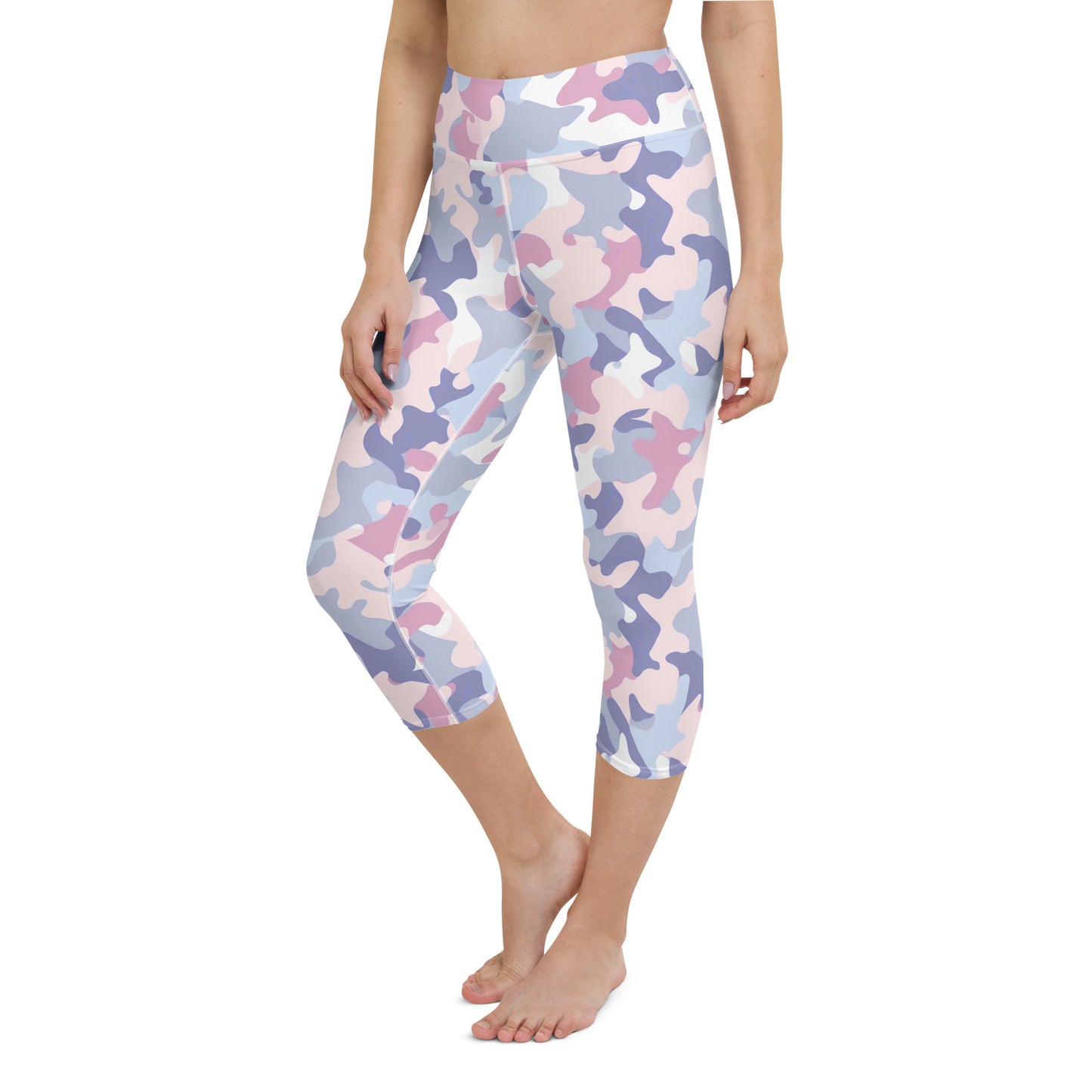 Summer Pastels Camo Yoga Capri Leggings