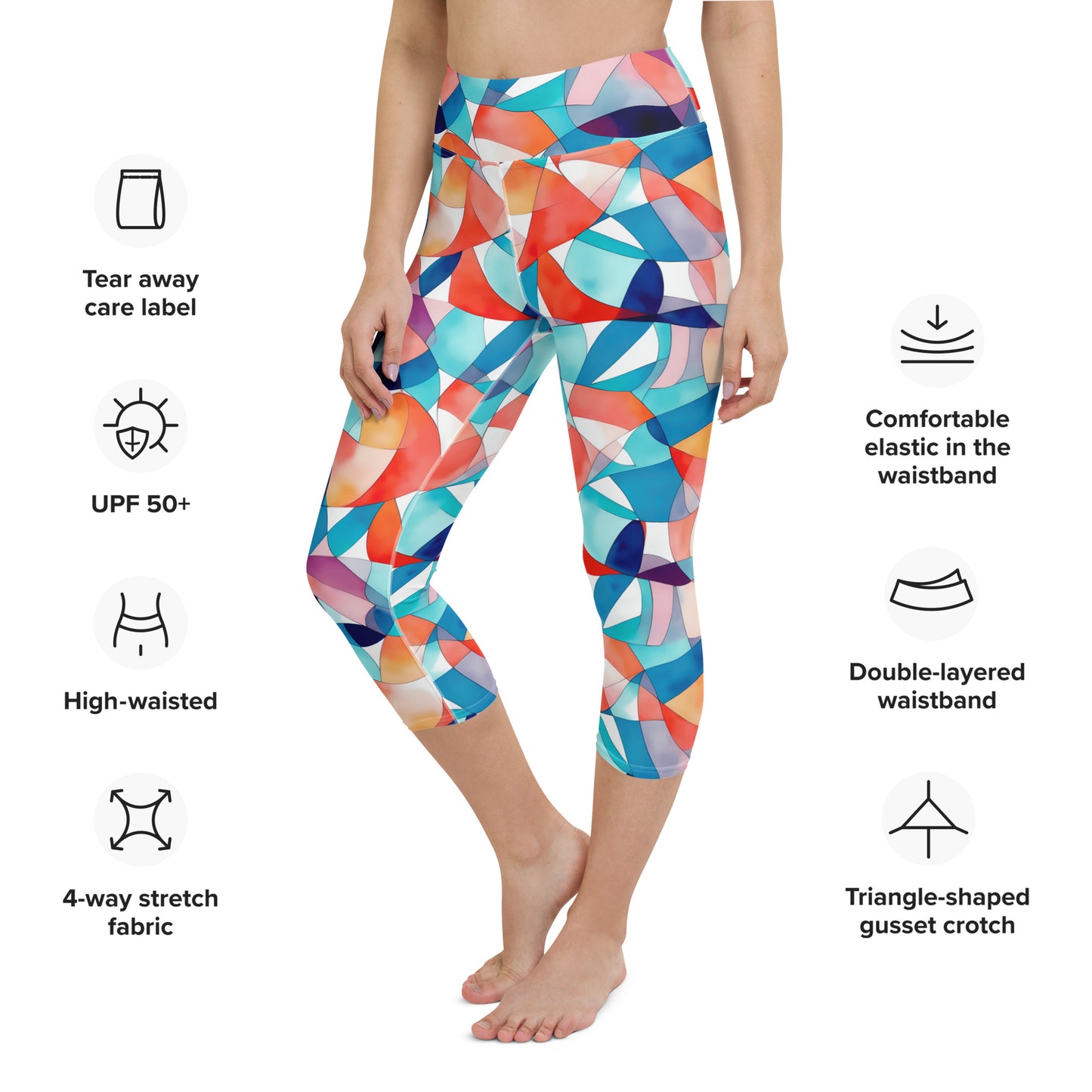 Prismatic Symphony Yoga Capri Leggings