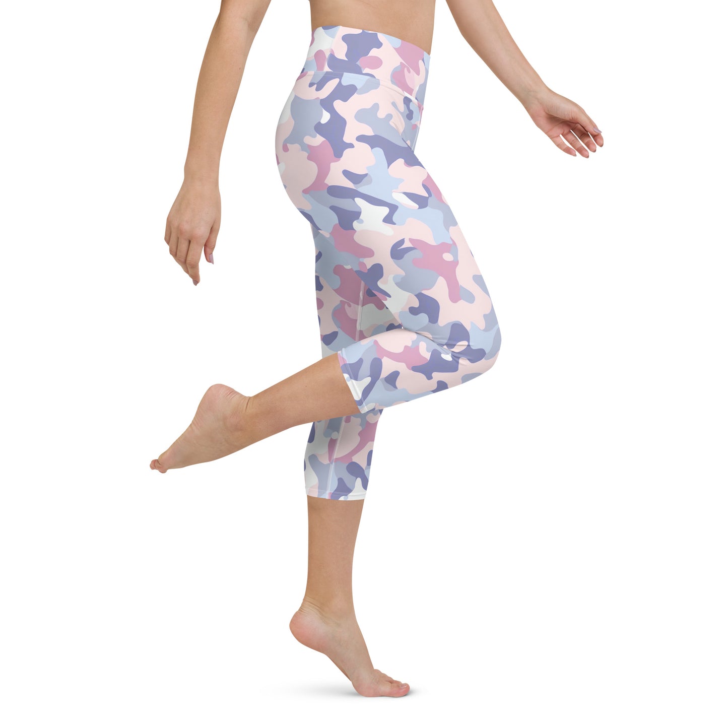 Summer Pastels Camo Yoga Capri Leggings