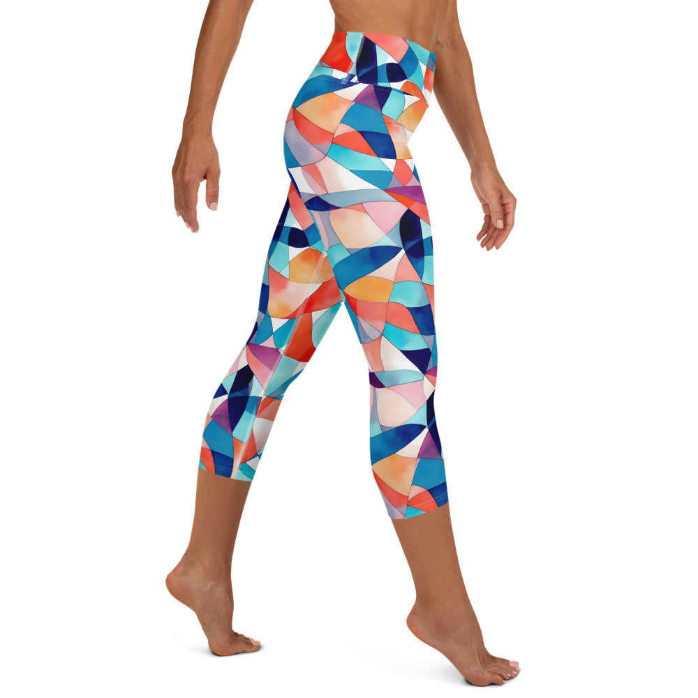 Prismatic Symphony Yoga Capri Leggings