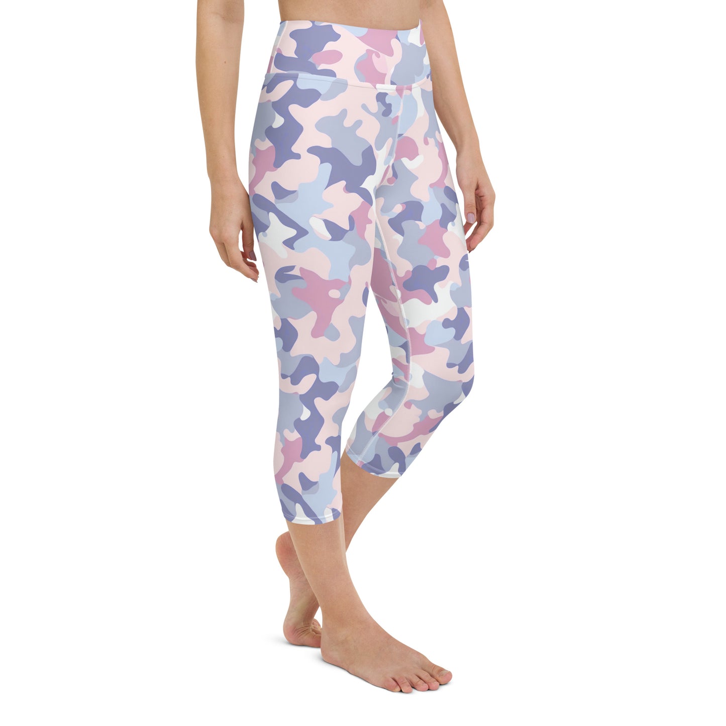 Summer Pastels Camo Yoga Capri Leggings