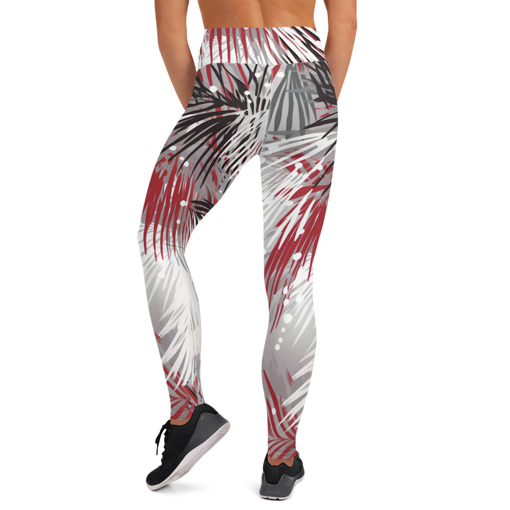 Snow Palm Yoga Leggings
