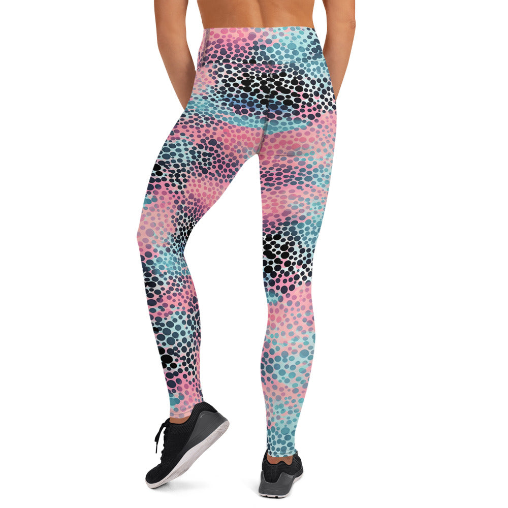 Cotton Candy Polka Dot Yoga Leggings