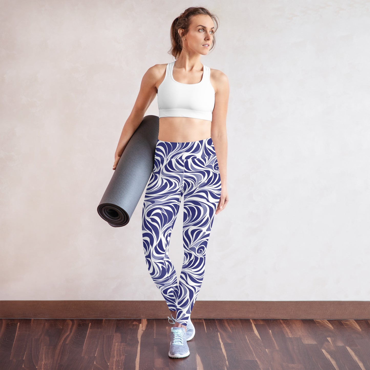 Azure Whirl Yoga Leggings