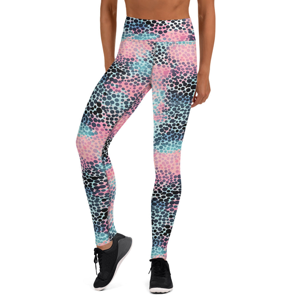 Cotton Candy Polka Dot Yoga Leggings