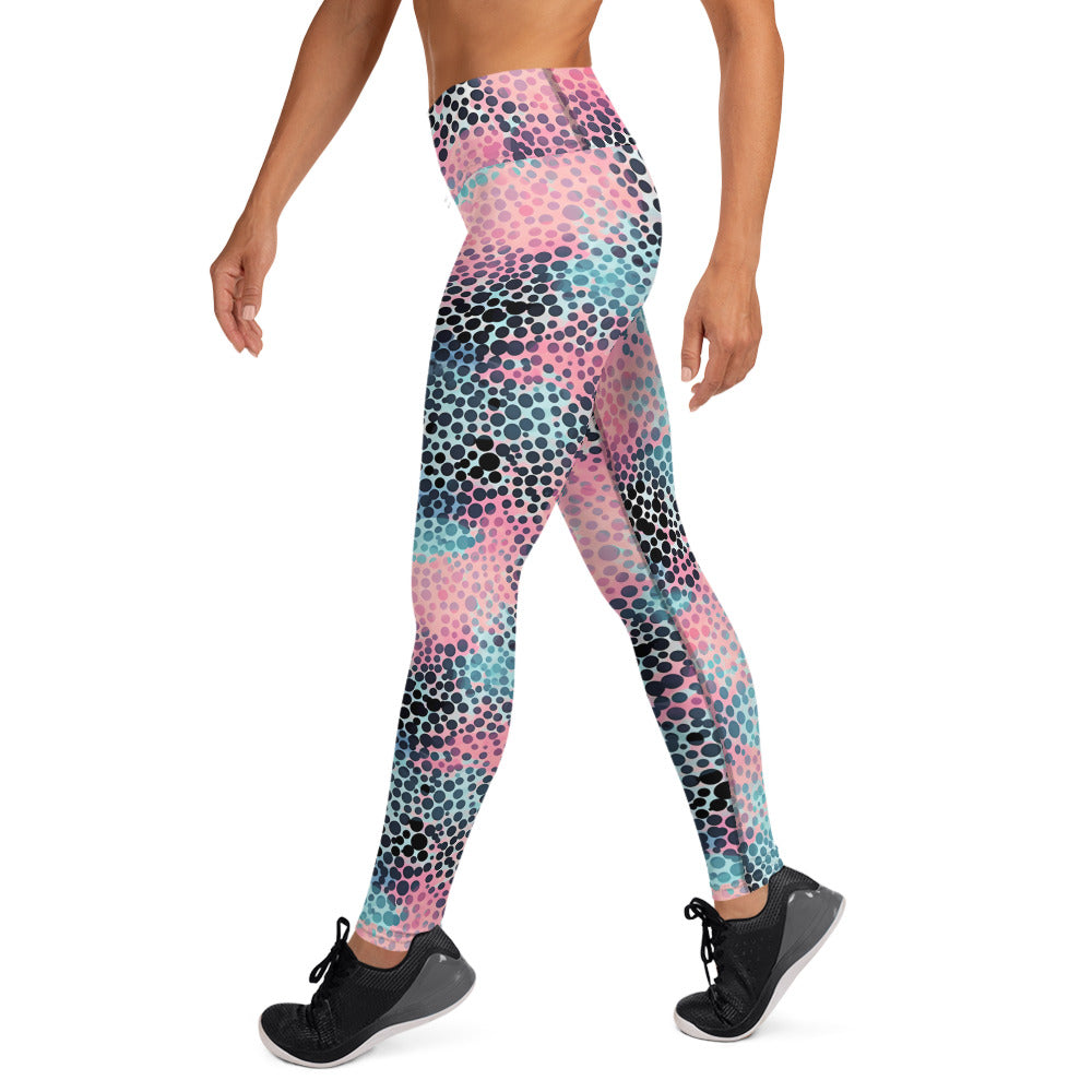 Cotton Candy Polka Dot Yoga Leggings