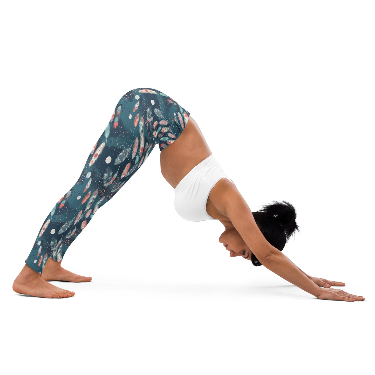 Boho Feathers Yoga Leggings