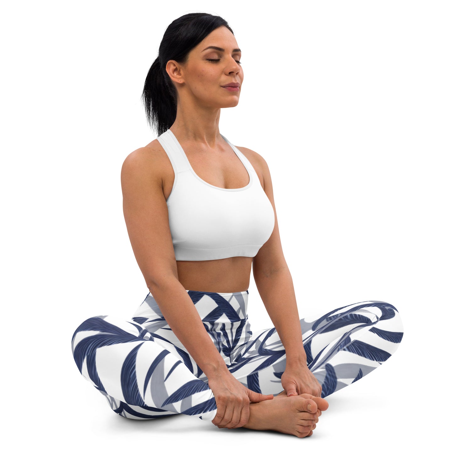 Blue Spring Yoga Leggings