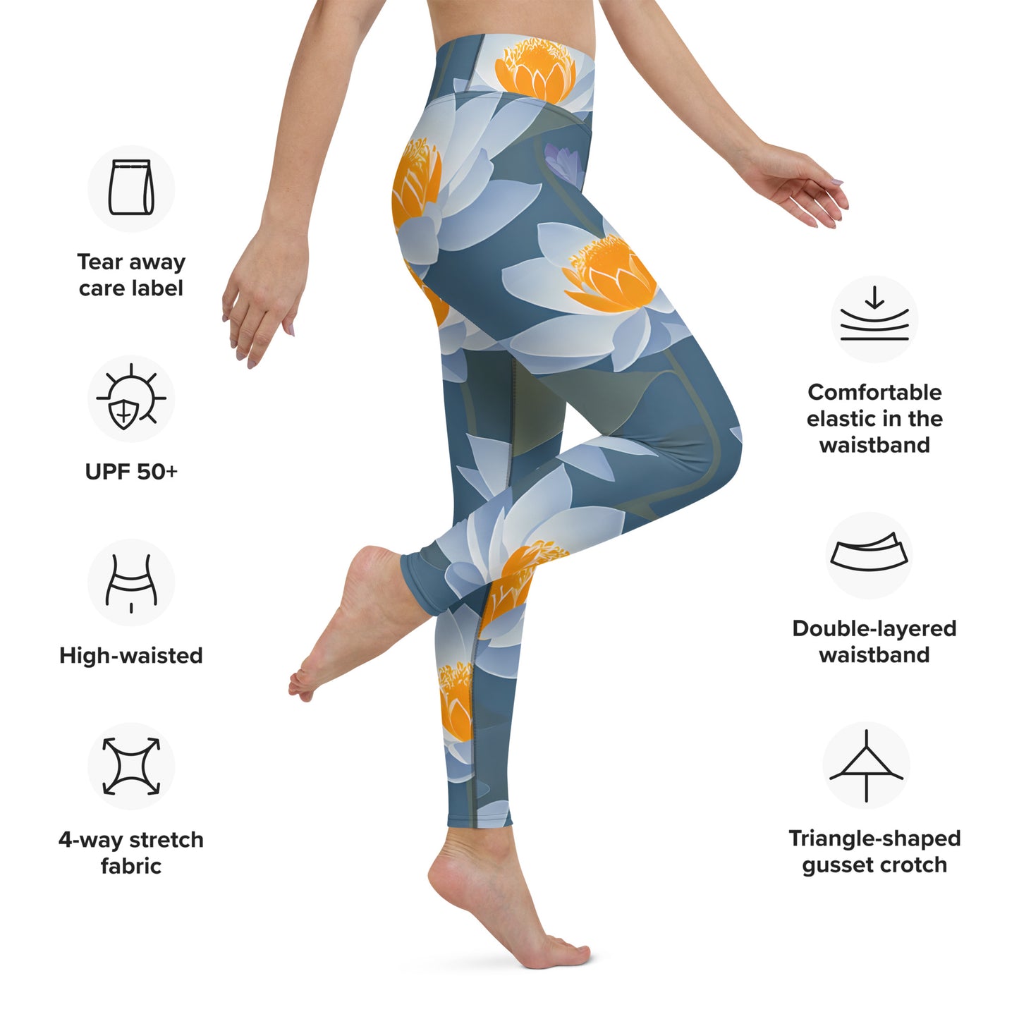 Water Lotus Yoga Leggings