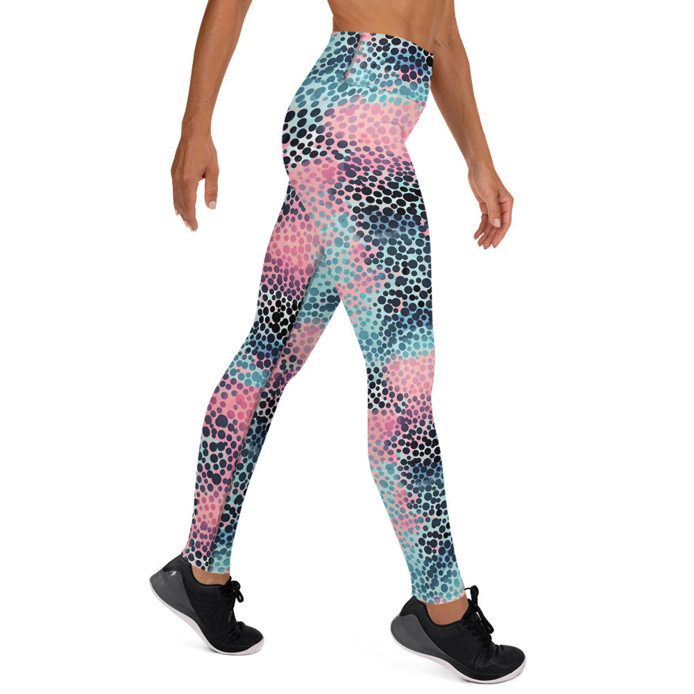 Cotton Candy Polka Dot Yoga Leggings