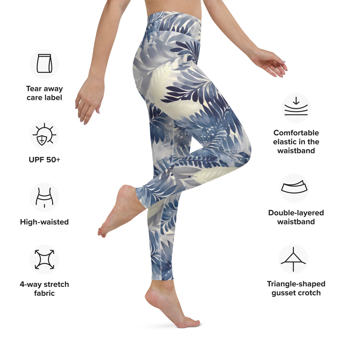 Watercolor Palmilla Yoga Leggings